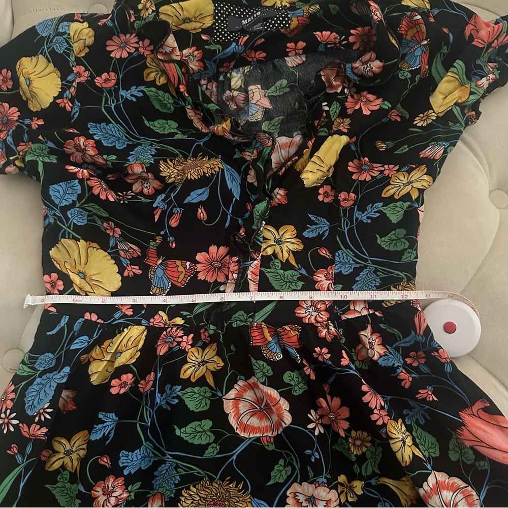 Anthropologie Maeve Whimsical Romantic Feminine Floral Midi Dress Size 0 - Picture 5 of 8